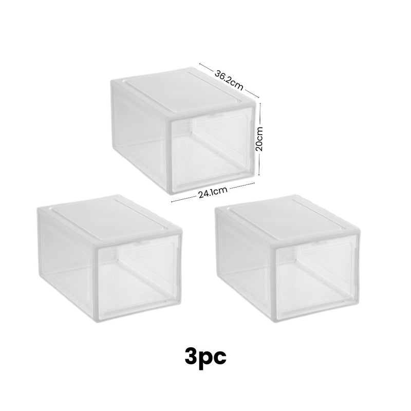Transparent Dustproof Stackable Shoe Storage Box