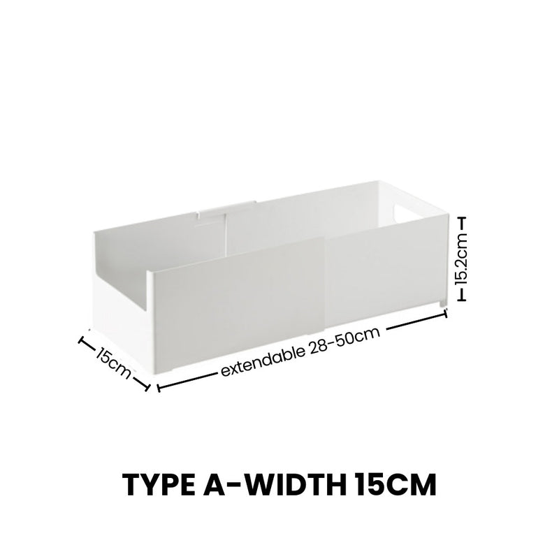 Extendable Stackable Dual-sided Organising Storage Bin