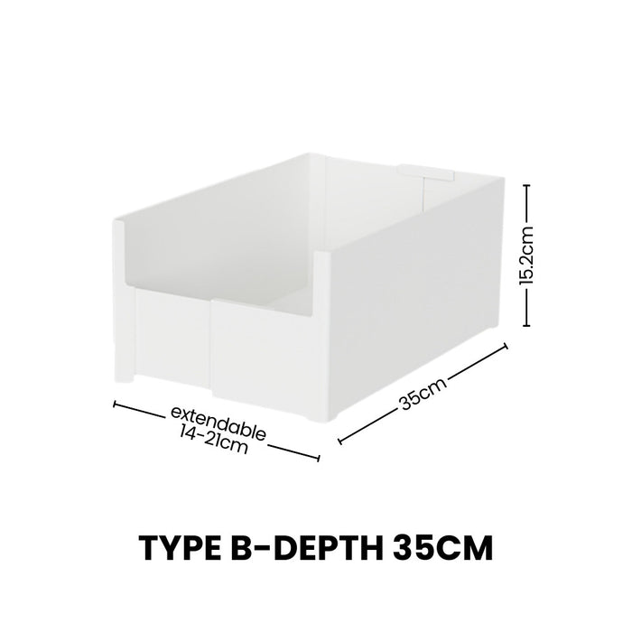 Extendable Stackable Dual-sided Organising Storage Bin