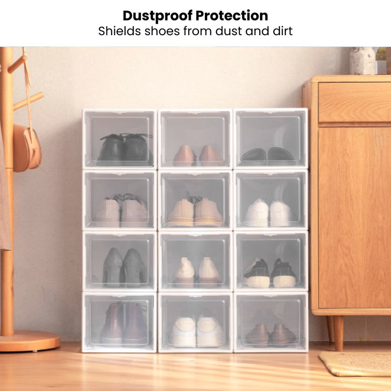 Transparent Dustproof Stackable Shoe Storage Box