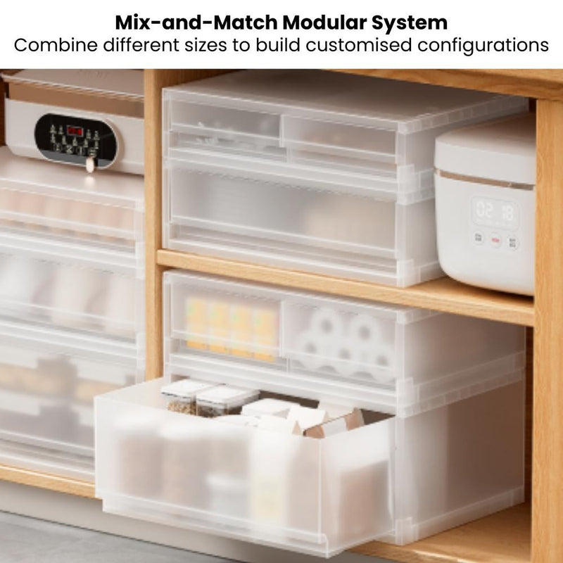 Matte Minimalist Frosted Drawers for Organising Documents Snacks Medicine Skincare Cosmetics & More