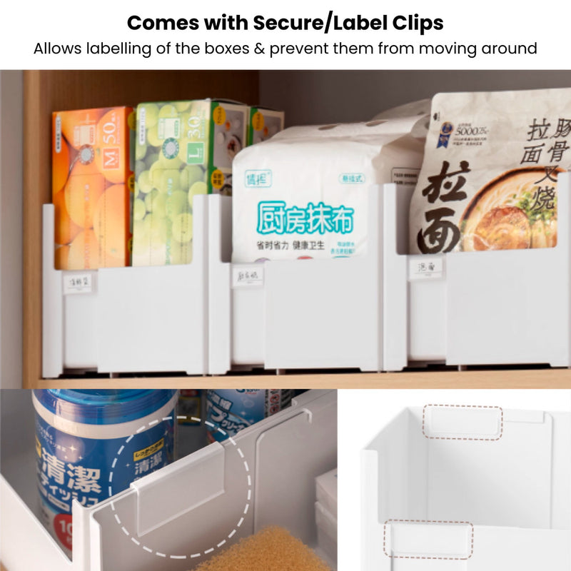 Extendable Stackable Dual-sided Organising Storage Bin