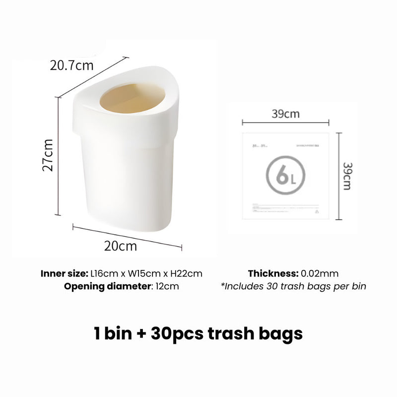 5L Space-saving Corner Waste Bin with Trash Bags