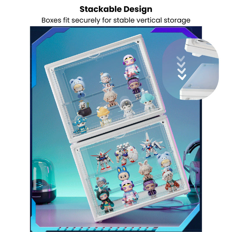 Clear Magnetic Display Case & Storage Box for Figurines and Collectibles, Hand Bags, Cosmetics, Perfumes & More