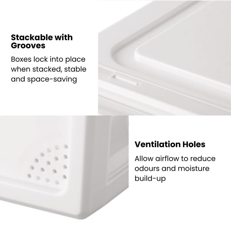 Transparent Dustproof Stackable Shoe Storage Box