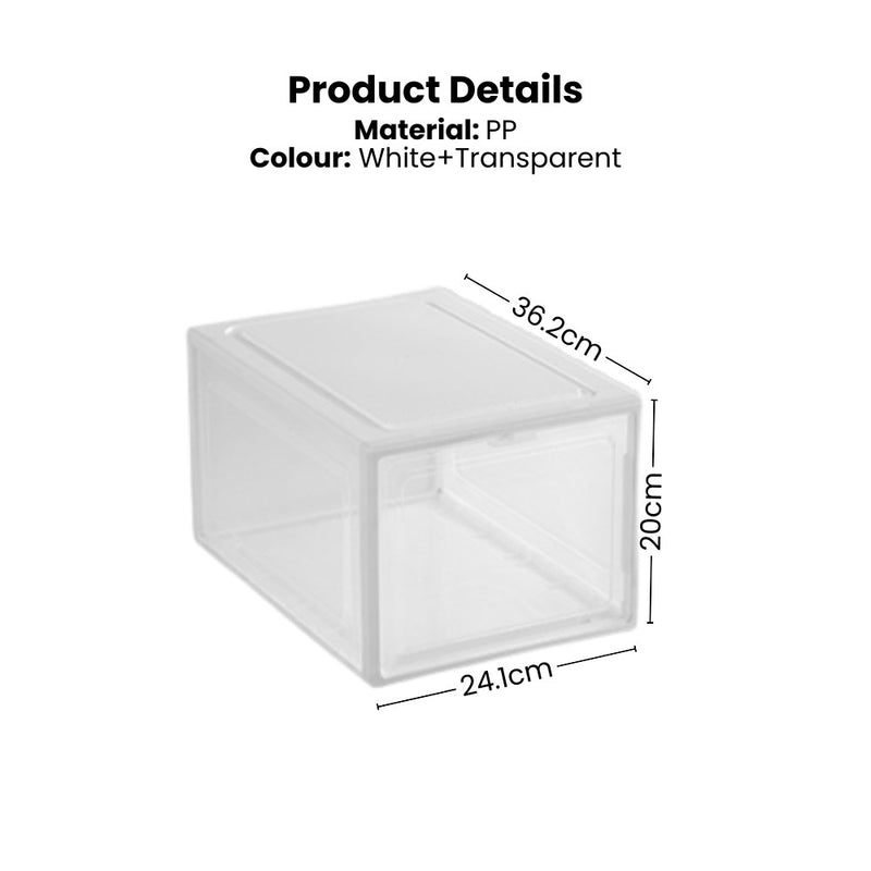 Transparent Dustproof Stackable Shoe Storage Box