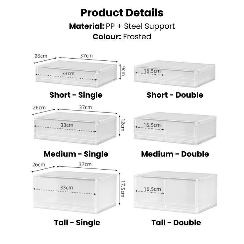 Matte Minimalist Frosted Drawers for Organising Documents Snacks Medicine Skincare Cosmetics & More