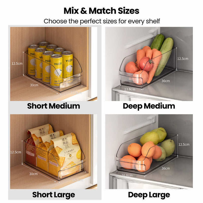 Clear Fridge Storage & Organiser for Fruits, Vegetables, Canned Drinks & more