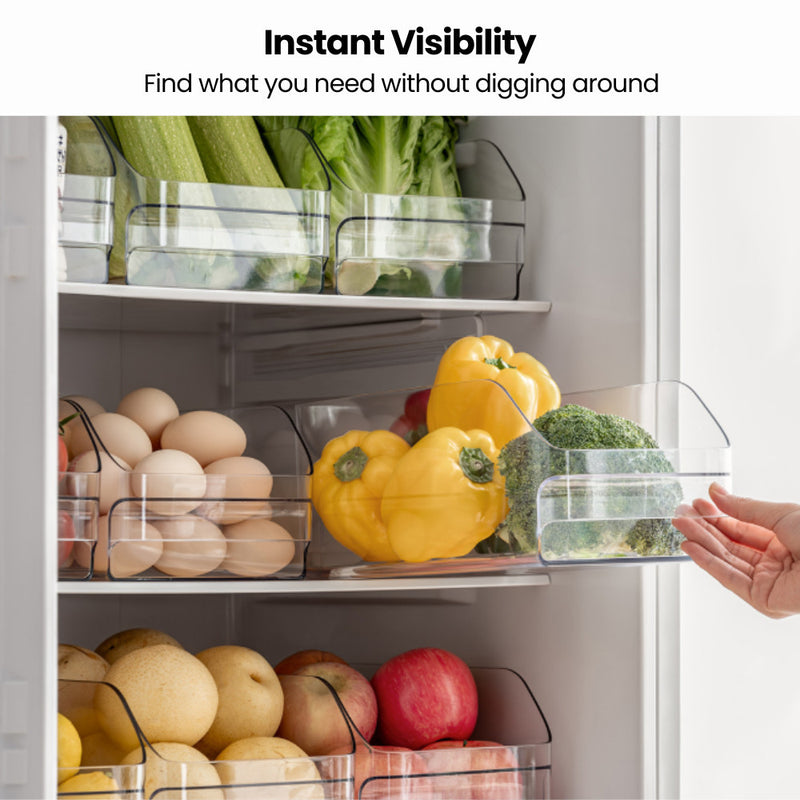 Clear Fridge Storage & Organiser for Fruits, Vegetables, Canned Drinks & more