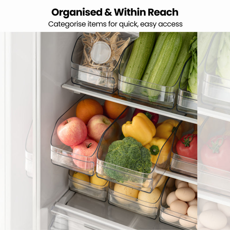 Clear Fridge Storage & Organiser for Fruits, Vegetables, Canned Drinks & more