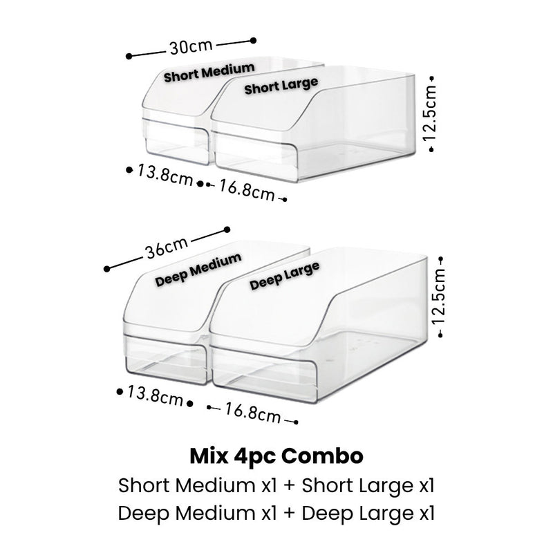 Clear Fridge Storage & Organiser for Fruits, Vegetables, Canned Drinks & more