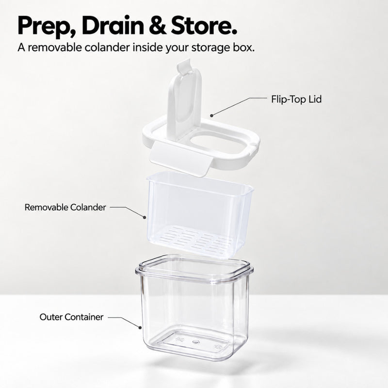 Airtight Colander Storage for Fruits & Garnishes