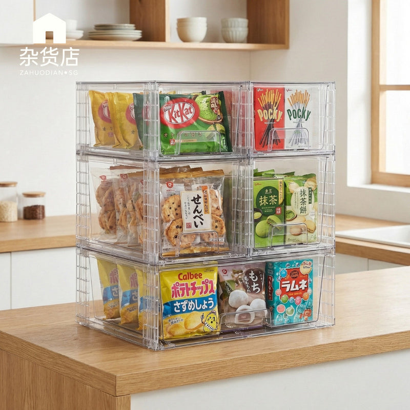 Clear Stackable Multipurpose Modular Drawers in 4 sizes