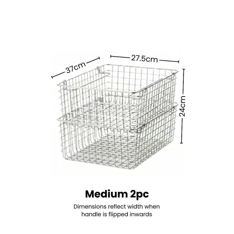 Stackable Stainless Steel Wire Storage Basket