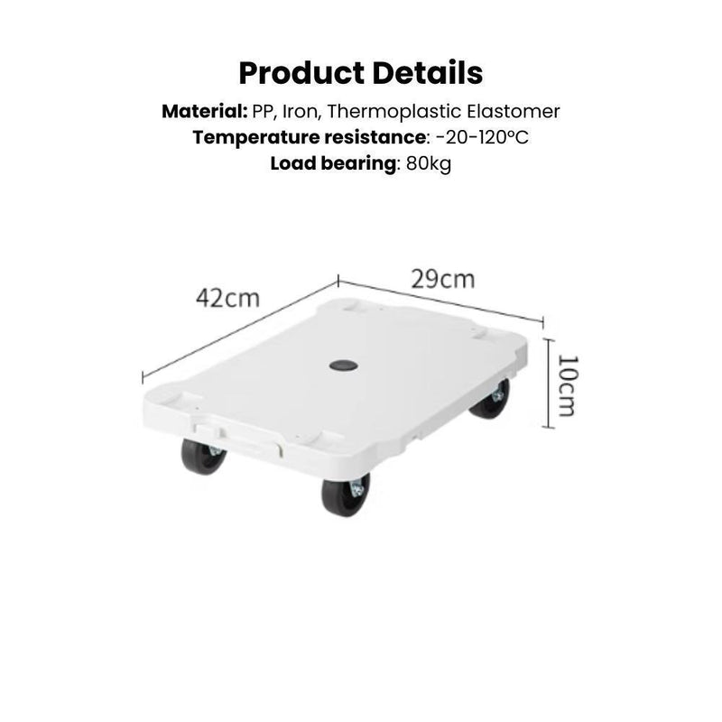 Heavy Duty Expandable Dolly Trolley with 360 Swivel Wheels