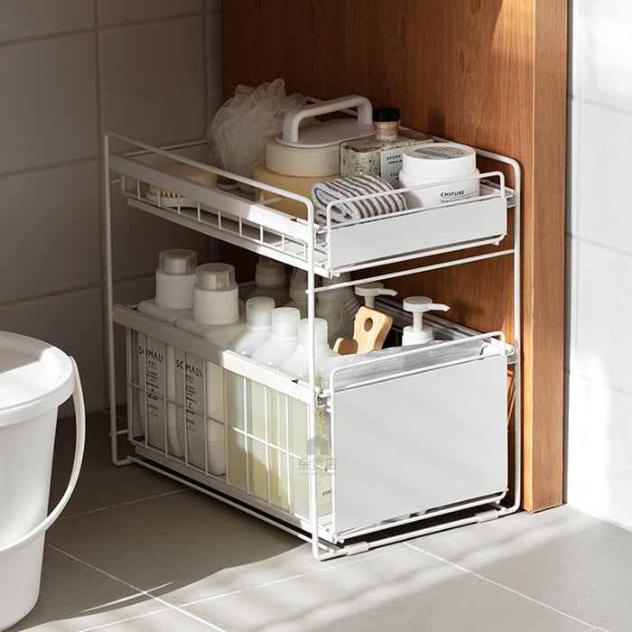Under Sink Counter-top Multipurpose Sliding Storage Organizer