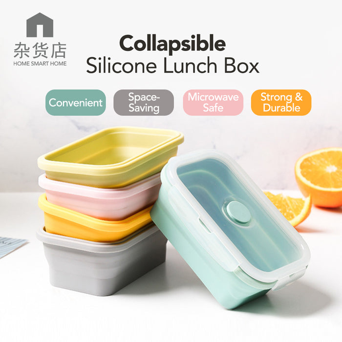 Collapsible Silicone Lunch Box in Assorted Sizes & Colours