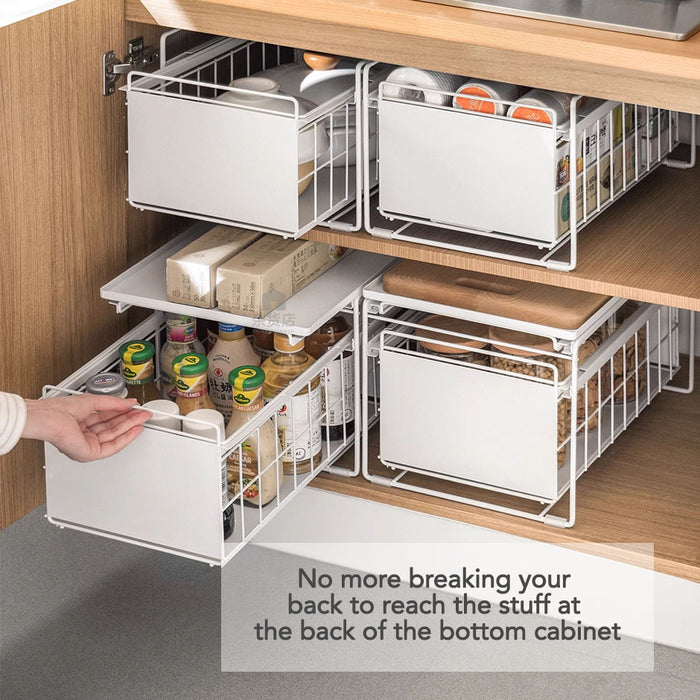 Under Sink Counter-top Multipurpose Sliding Storage Organizer