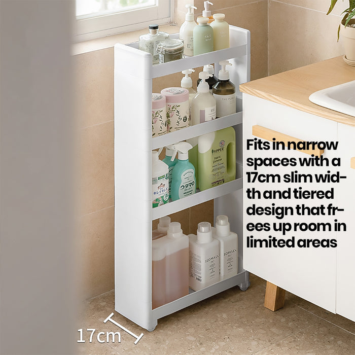 Compact Bathroom & Kitchen Tiered Trolley