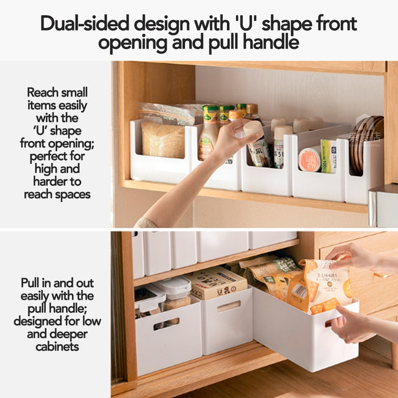 Dual-sided Modular Stackable Storage Sorting Containers