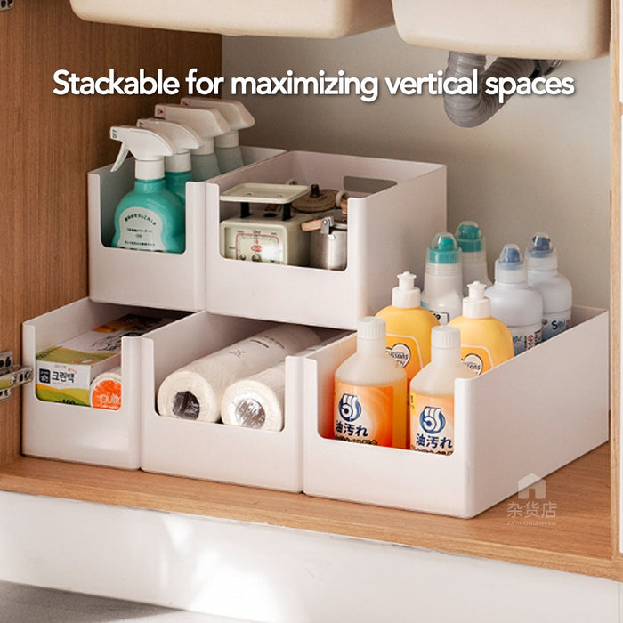 Dual-sided Modular Stackable Storage Sorting Containers