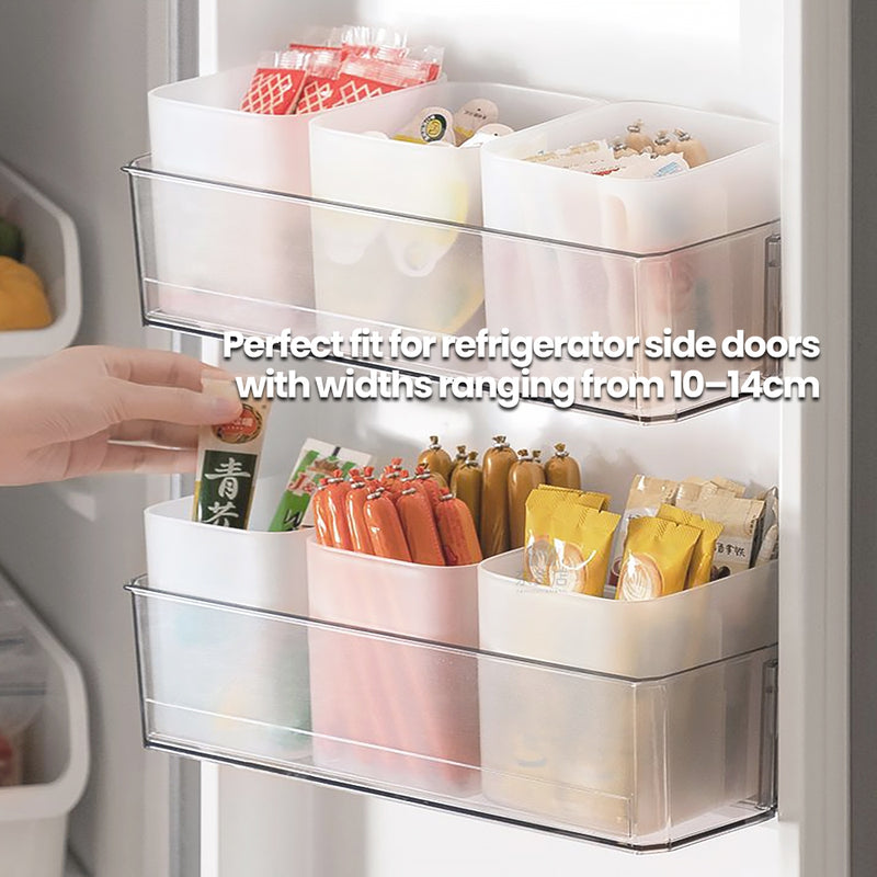 Set of 3 Frosted Stackable Refrigerator Pocket Organizers