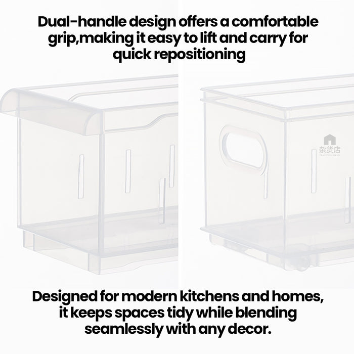 Shimoyama Deep Cabinet Stackable Storage Organizer with Wheels