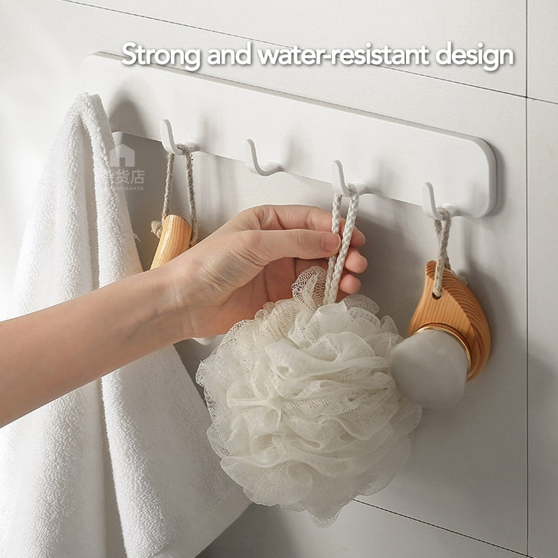 Drill Free Multipurpose 5-hook Bar