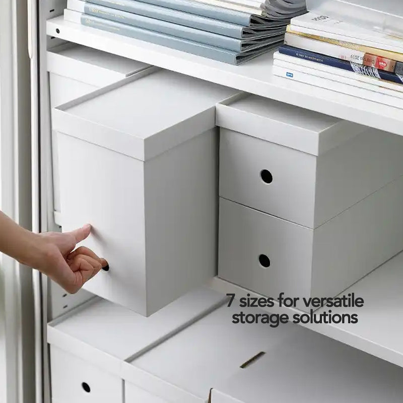 Shimoyama Matte White Minimalist Document Organiser Box