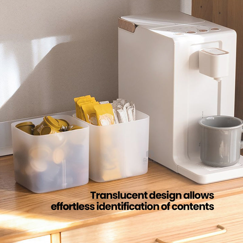 Set of 3 Frosted Stackable Refrigerator Pocket Organizers