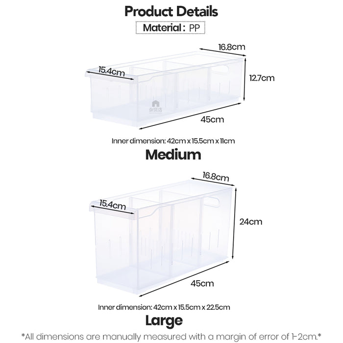 Shimoyama Deep Cabinet Stackable Storage Organizer with Wheels