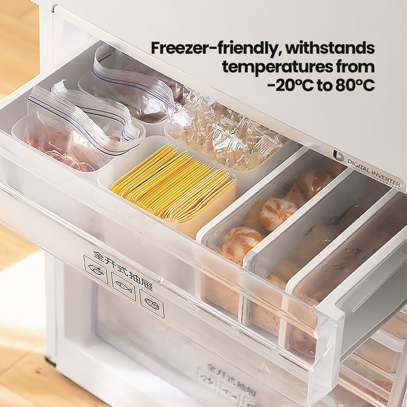 Set of 3 Frosted Stackable Refrigerator Pocket Organizers