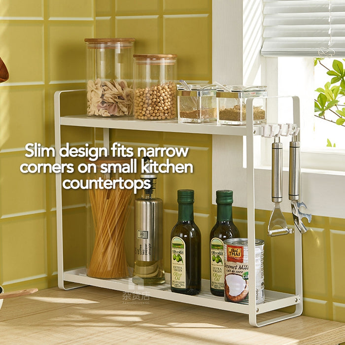 Dual Layer Countertop Condiments Rack