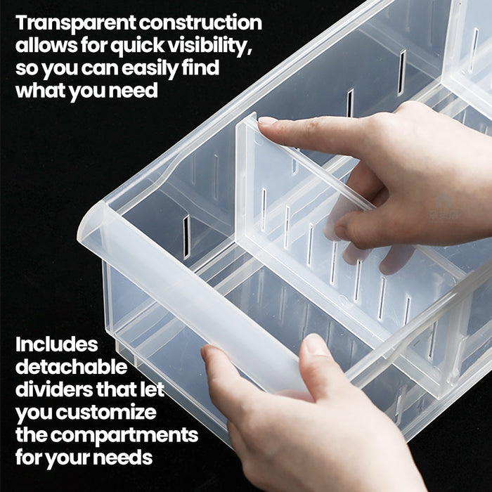 Shimoyama Deep Cabinet Stackable Storage Organizer with Wheels