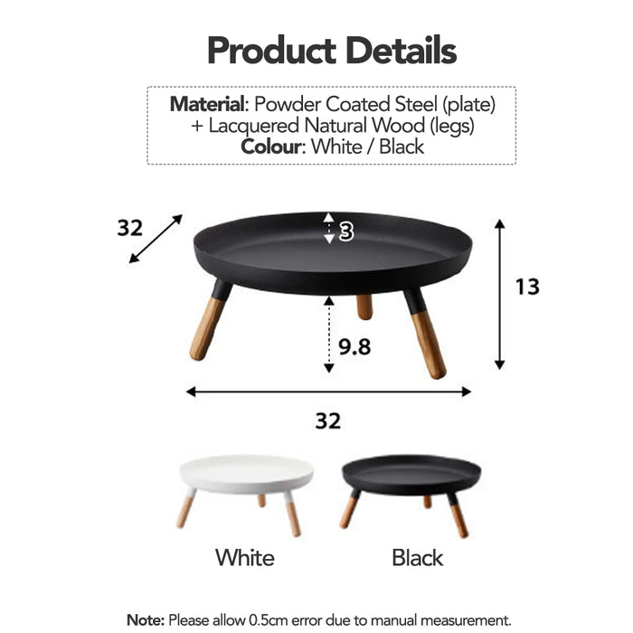 Scandinavian Decorative Tabletop Stand with Wooden Legs