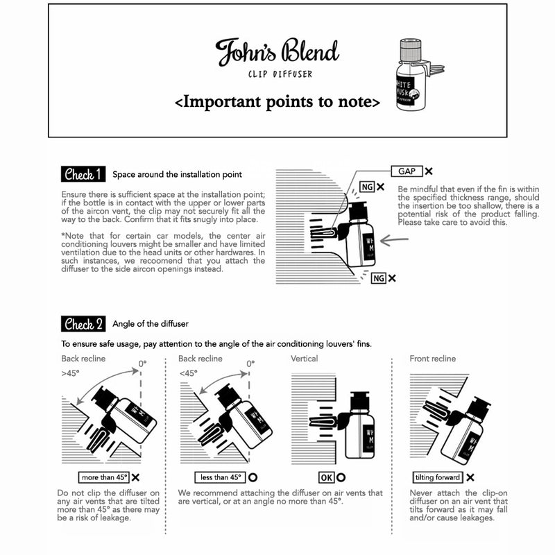 John's Blend Car Clip Diffuser