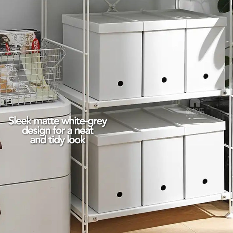 Shimoyama Matte White Minimalist Document Organiser Box