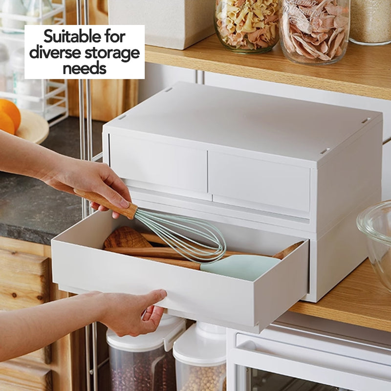 Shimoyama Matte White Minimalist Stackable Document Drawer