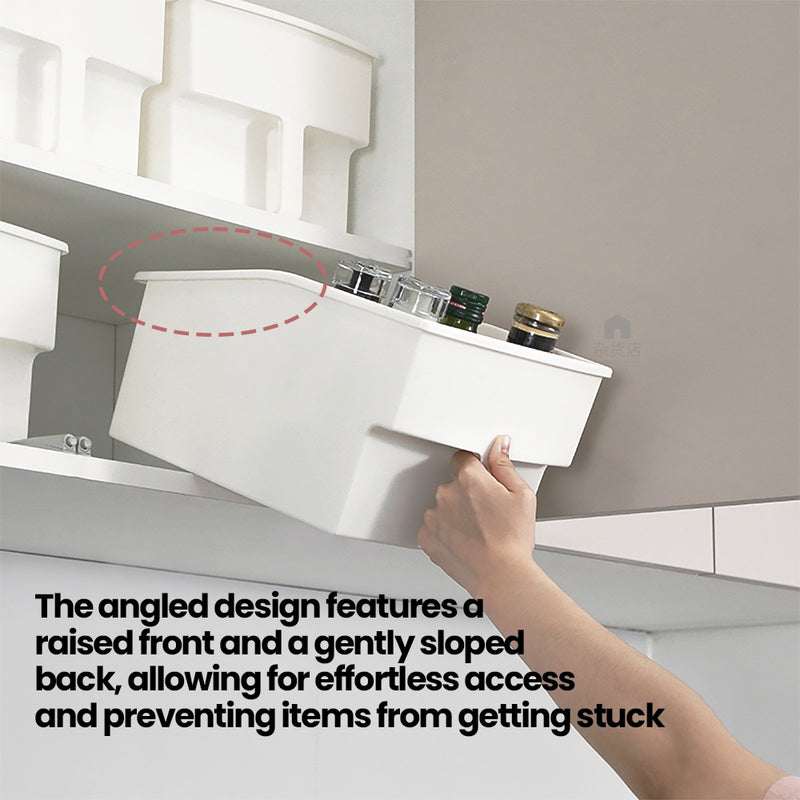 Shimoyama Angled Kitchen Cabinet Storage Bin with Handle
