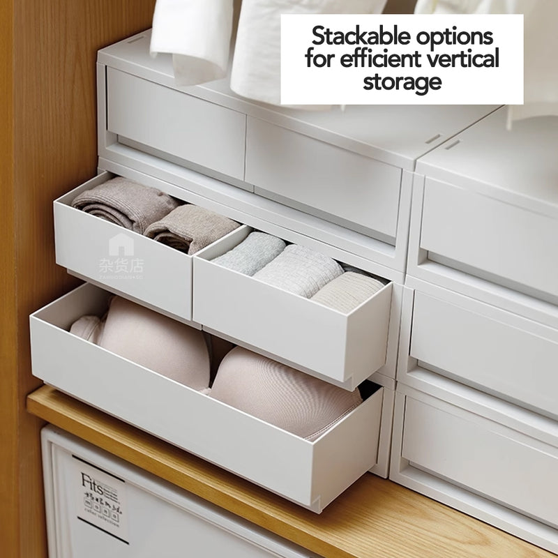 Shimoyama Matte White Minimalist Stackable Document Drawer