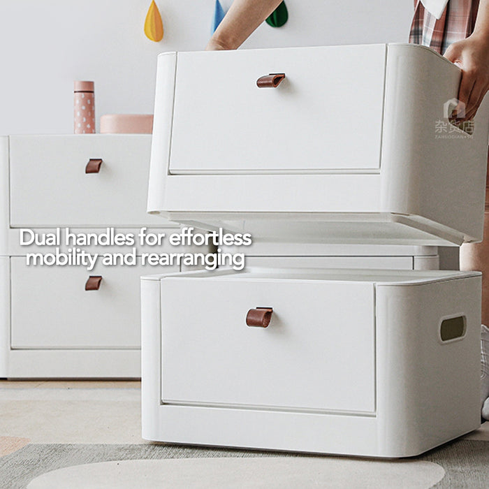 Front Pull Open Stackable Storage Box