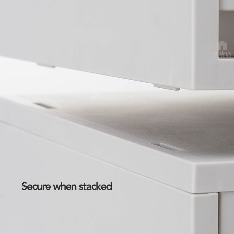 Shimoyama Matte White Minimalist Stackable Document Drawer