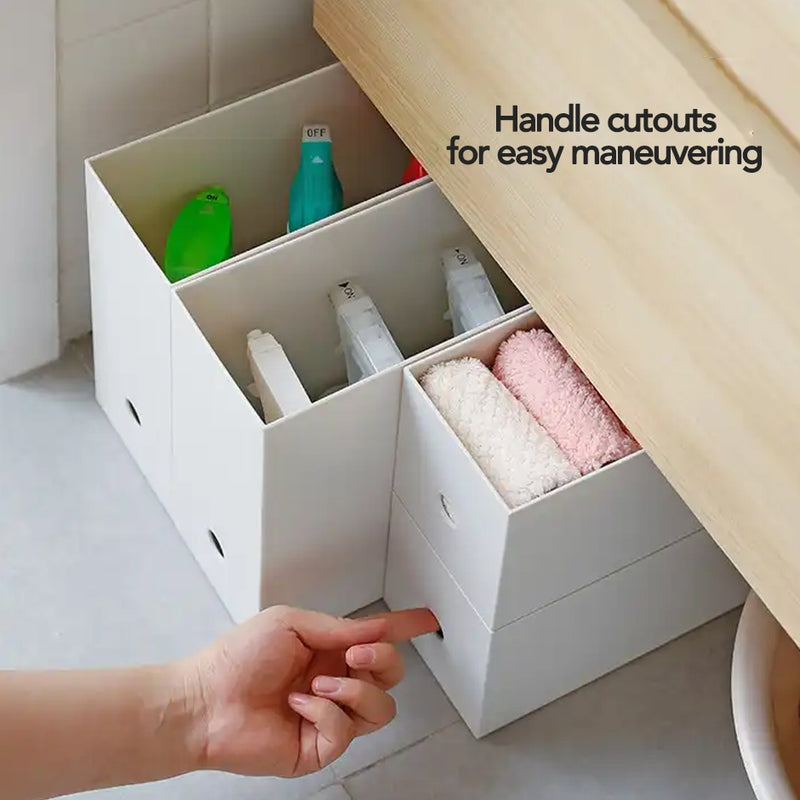 Shimoyama Matte White Minimalist Document Organiser Box