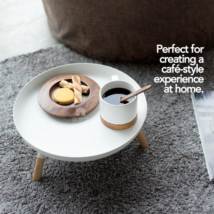 Scandinavian Decorative Tabletop Stand with Wooden Legs