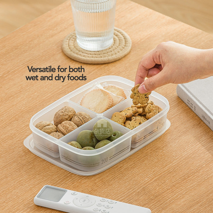 Freezer Safe Food Portioning Container with 4 compartments