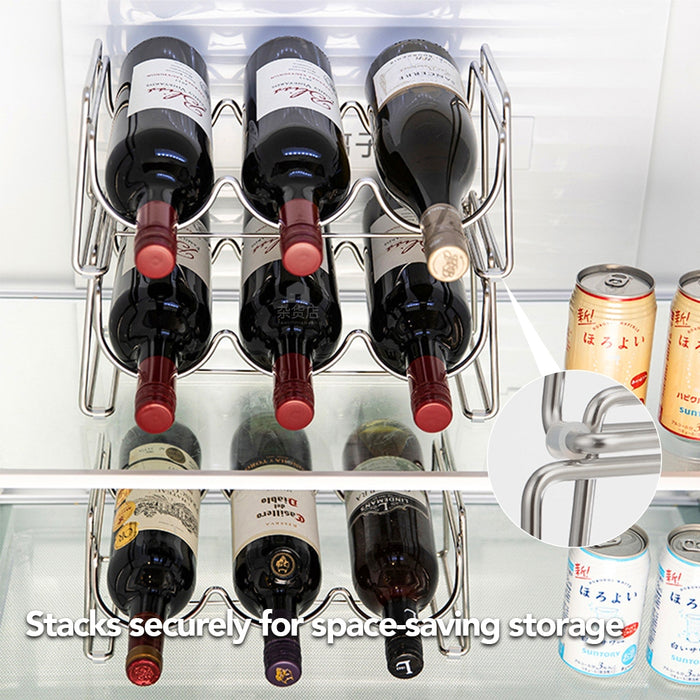 Shimoyama Heavy Duty 304 Stainless Steel Classic Stackable Wine Rack