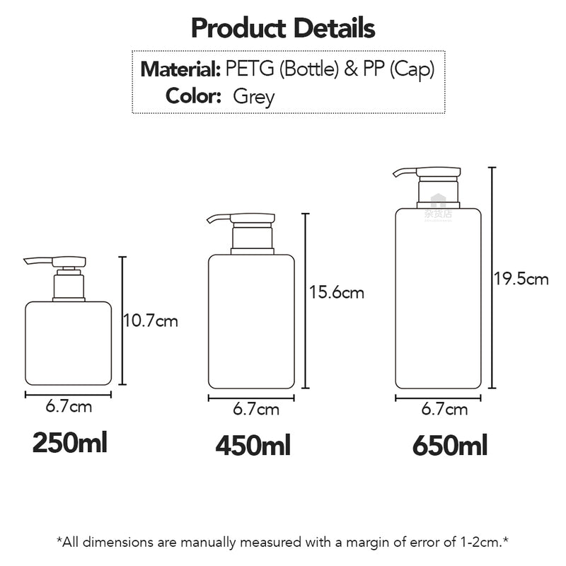 Refill Bottle for Non-Foaming Type Liquid Soap and Detergent