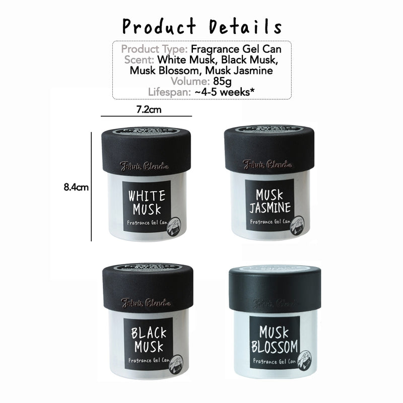 John's Blend Fragrance Gel Can White Musk