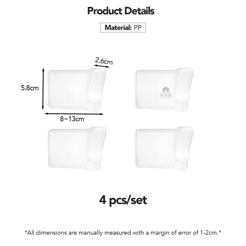 (Set of 4) Refrigerator Door Rack Divider Organiser