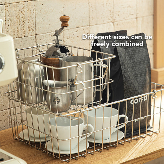 Shimoyama 304 Stainless Steel Stackable Storage Basket